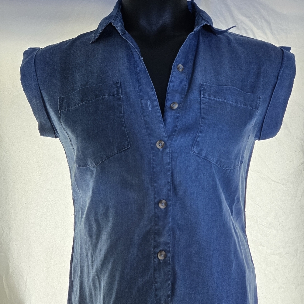 Cute Chambray Shirt Dress - Picture 5 of 10